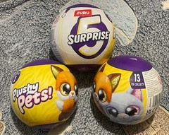 Zuru 5 Surprise Plushy Pets Series 2 Mystery Capsule New Sealed Lot Set Lot of 3