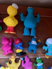 Large Mixed Lot of Plastic Rubber Vinyl Barney Sesame Street TV Character Play