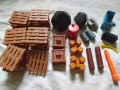 2006 Sodor Coal Loader Engine Works Timber Yard Post Office Thomas Train Lot+