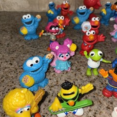 Sesame Street Big Bird Count Bert Ernie Elmo Jim Henson Muppets Figures Lot 4038