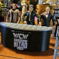 WWE Mattel WCW/NWO Monday Nitro Announce Table With Changeable Logos Accessory