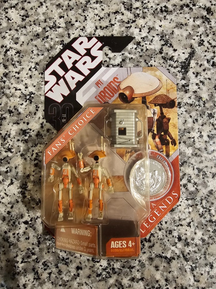 Pit Droids PEACH Silver Box Saga Legends STAR WARS 30th Anniversary SEALED #2