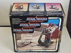Vintage 1984 Star Wars TRI-LOGO POTF * SPAIN * ONE-MAN SAND SKIMMER * MINT N BOX
