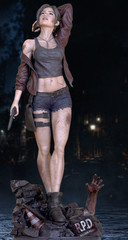 Custom 3D Printed Claire Redfield Figure Resident Evil (25cm) Hand-PaintedStatue