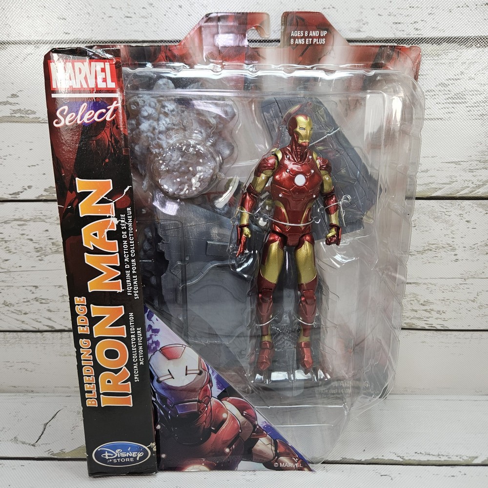 Diamond Select Marvel Select Bleeding Edge Iron Man 2014 7″ Figure Box Damage
