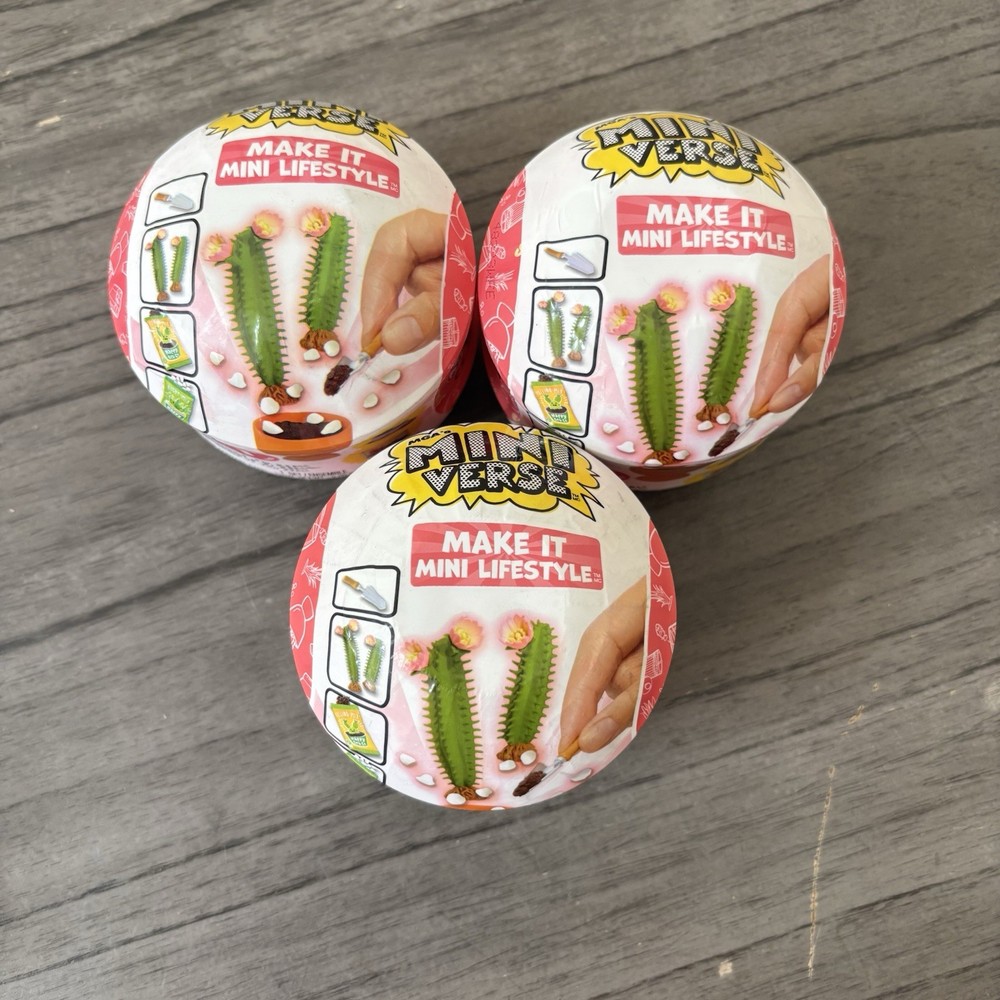 MGA Miniverse Series 1 Make It Mini Lifestyle Set of 3 Sealed Collectible Balls