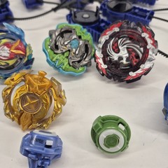 Beyblade Top Spinners Launchers Pullers Mixed Lot of 10 Plus