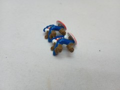 2 Marvel Captian America 3 cm mini figurine