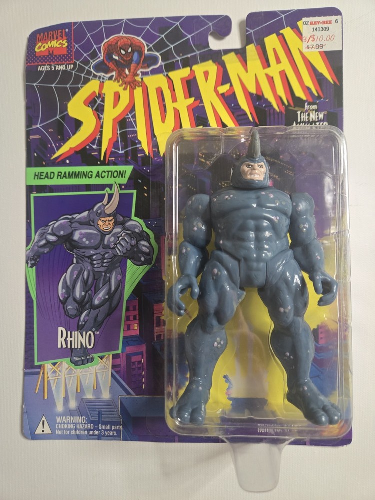 1994 Toybiz Spiderman Action Figure – Rhino – New In Box- Great Condition