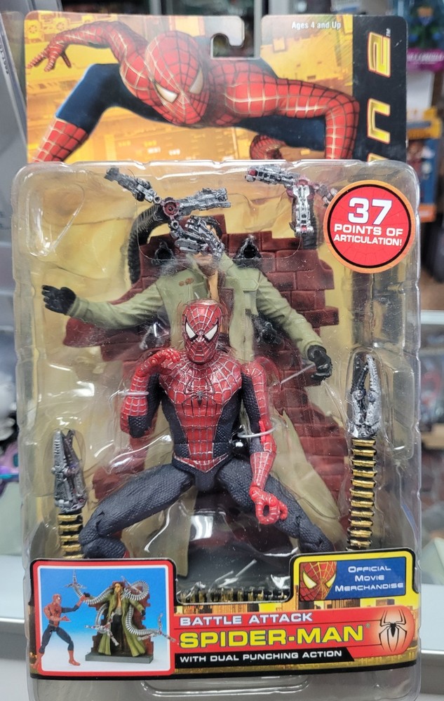NEW Spider-Man 2 & Doc Ock Movie Battle Attack Action Figures 2004 ToyBiz