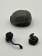 Valaverse Action Force Tactical Helmet (Dark Green) (H3) Fodder 1/12 Scale