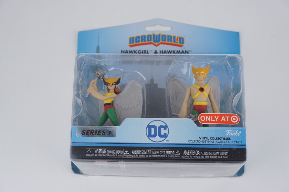 FUNKO HERO WORLD DC SERIES 1: Hawkgirl and Hawkman 4″ Vinyl Collectibles – NEW