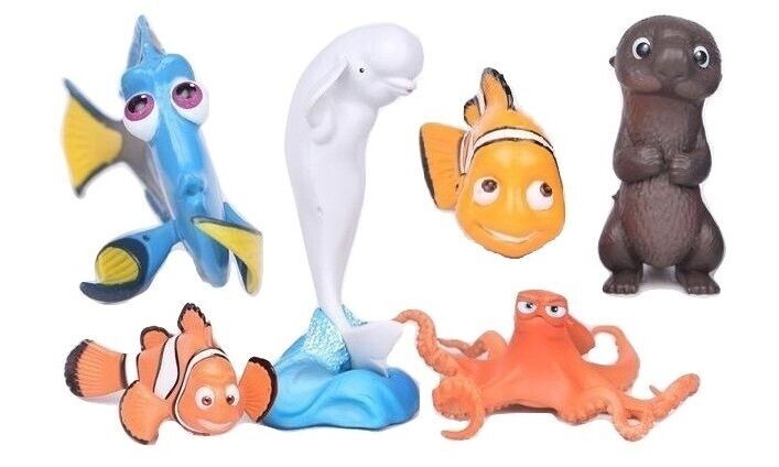 Finding Dory 6 PCS Set PVC Action Figure Cake Topper Nemo Marlin Dory Otter