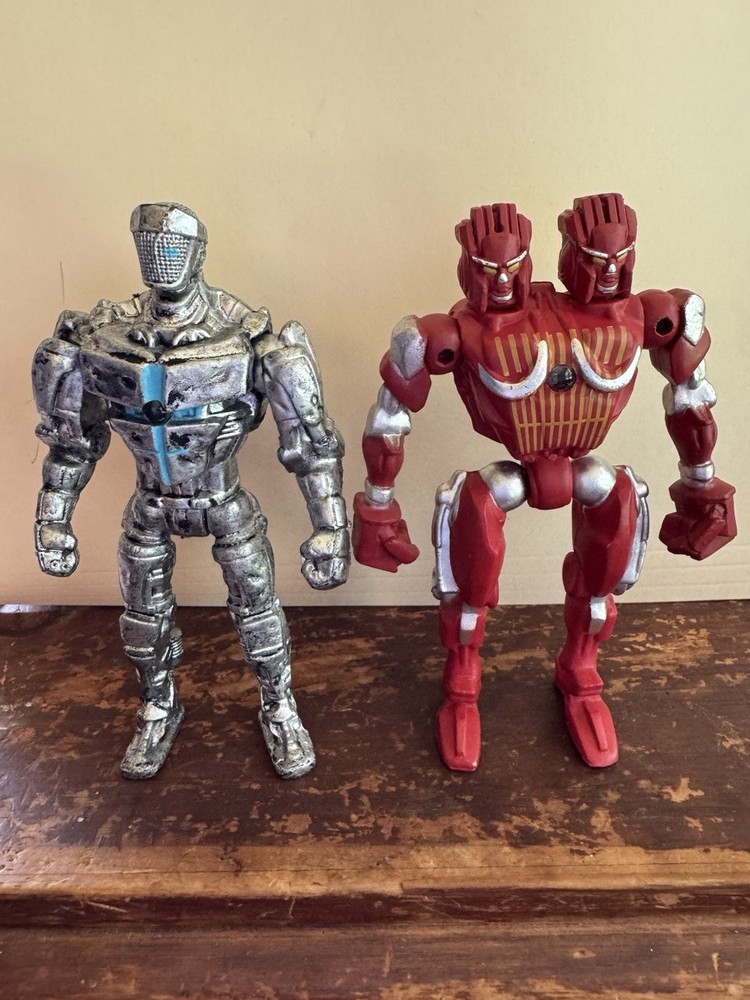Real Steel Movie Atom & Twin Cities 5″ Action Figures Posable Plastic Toy 2011