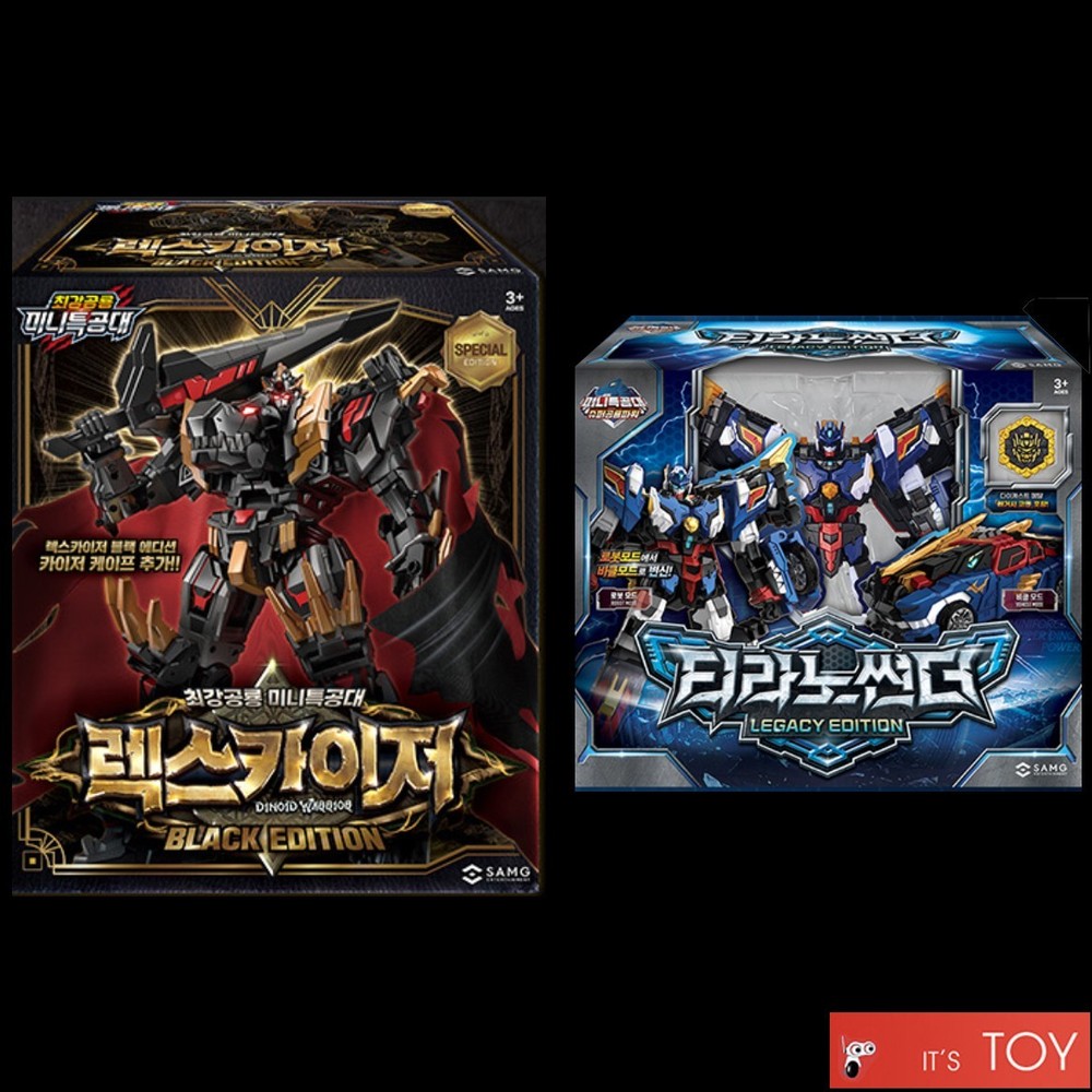 Miniforce Dinoid Warrior REX KAISER BLACK & TYRANNO THUNDER LEGACY EDITION Robot