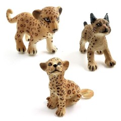 1pc Simulation mini Lion Tiger Lynx Animal Miniature Art Toy Figure Doll