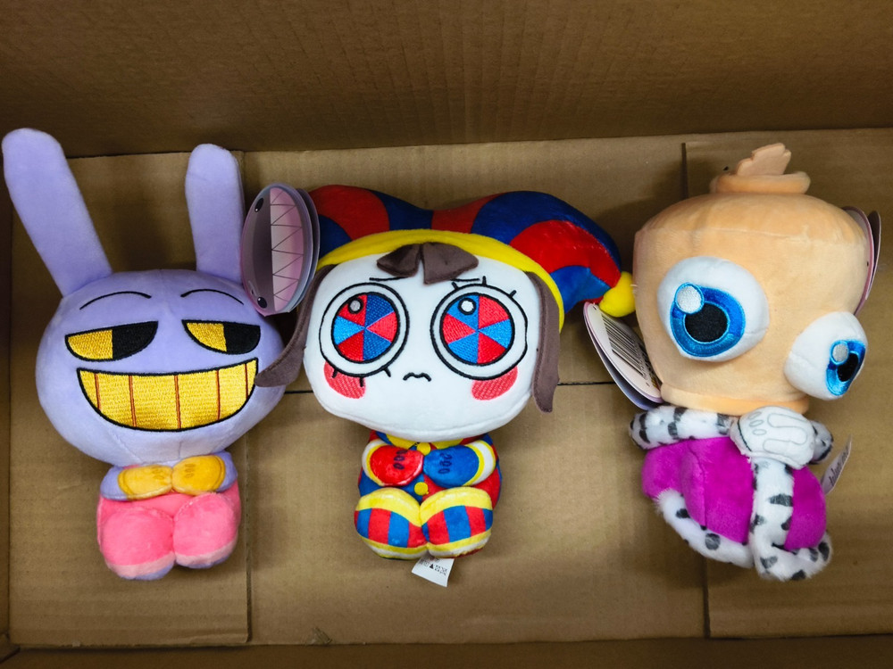 Authentic 3 PCS Set 8″ Plush Digital Circus Jax Pomni Kinger Lil Fellas Glitch