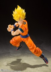 BANDAI S.H.FIGUARTS DRAGON BALL Z SUPER SAIYAN FULL POWER SON GOKU 140mm FIGURE