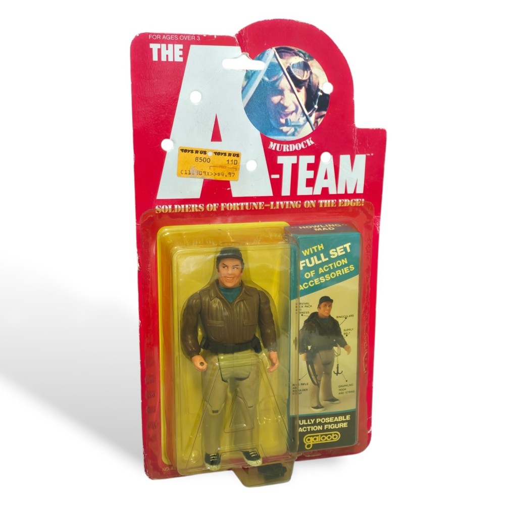 A-TEAM Murdock Action Figure 1983 Galoob NEW ON CARD, SEE DESCRIPTION