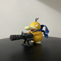 Anime Creature Gatling Gun Funny PVC Figure Creative Model Desk Decor Gift