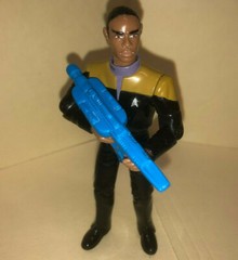 Star Trek Voyager Tuvok figure black vulcan alien janeway crew Tim Russ toy