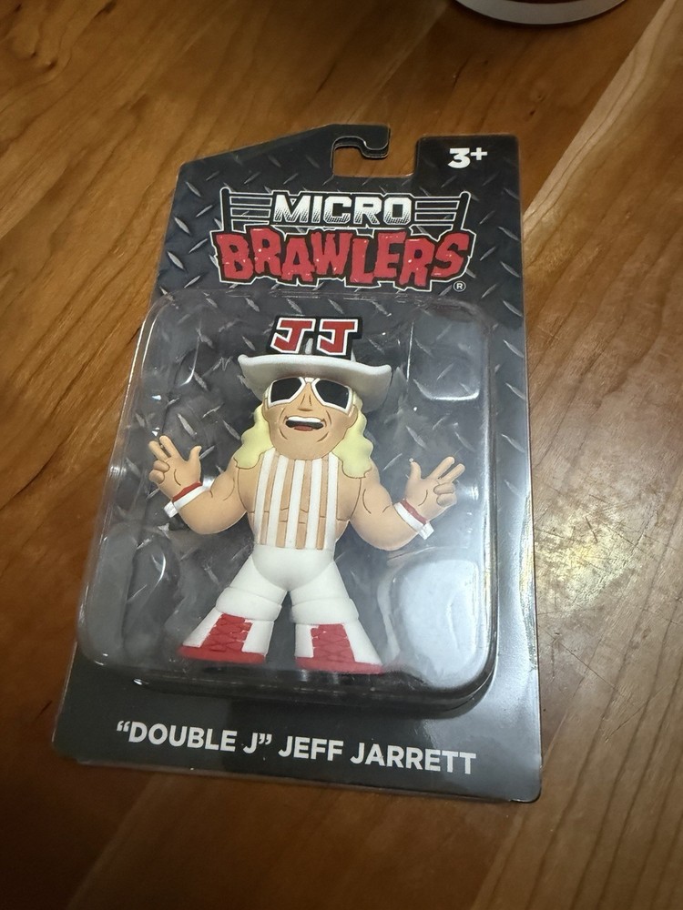 Micro Brawlers Jeff Jarrett “Double J” Action Figure Wrestling 3+ Card