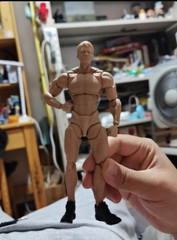 US Wind Toys 1/12 Pale Skin Flexible Man Jointed 6″ Male Figure Head Body Toy