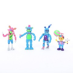 Five Nights At Freddy 2″ 4 Blacklight Figure Set Foxy Golden Ballon Toys