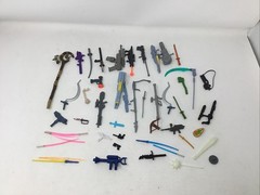 Mixed Toy Weapon Parts Lot Gundam Transformers Staff Knives Guns Mace Ax Shield