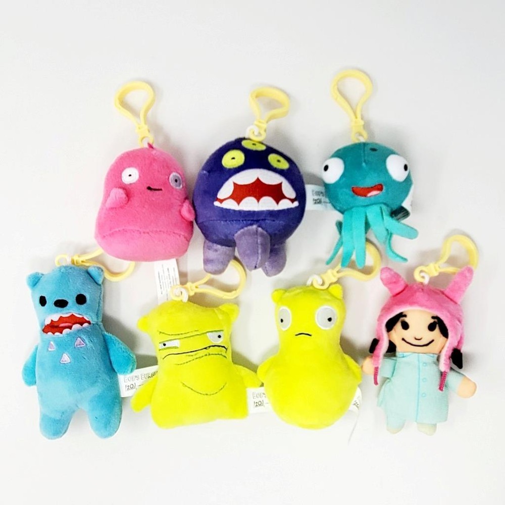 Bob’s Burgers Fever Dream Series : Complete Set of 7 Plush Dangler Clips + RARE!