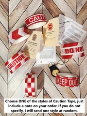 1/6 SCALE Dollhouse MINI Chicago FIRE Arson Badge, Folders, Caution Tape, Docs