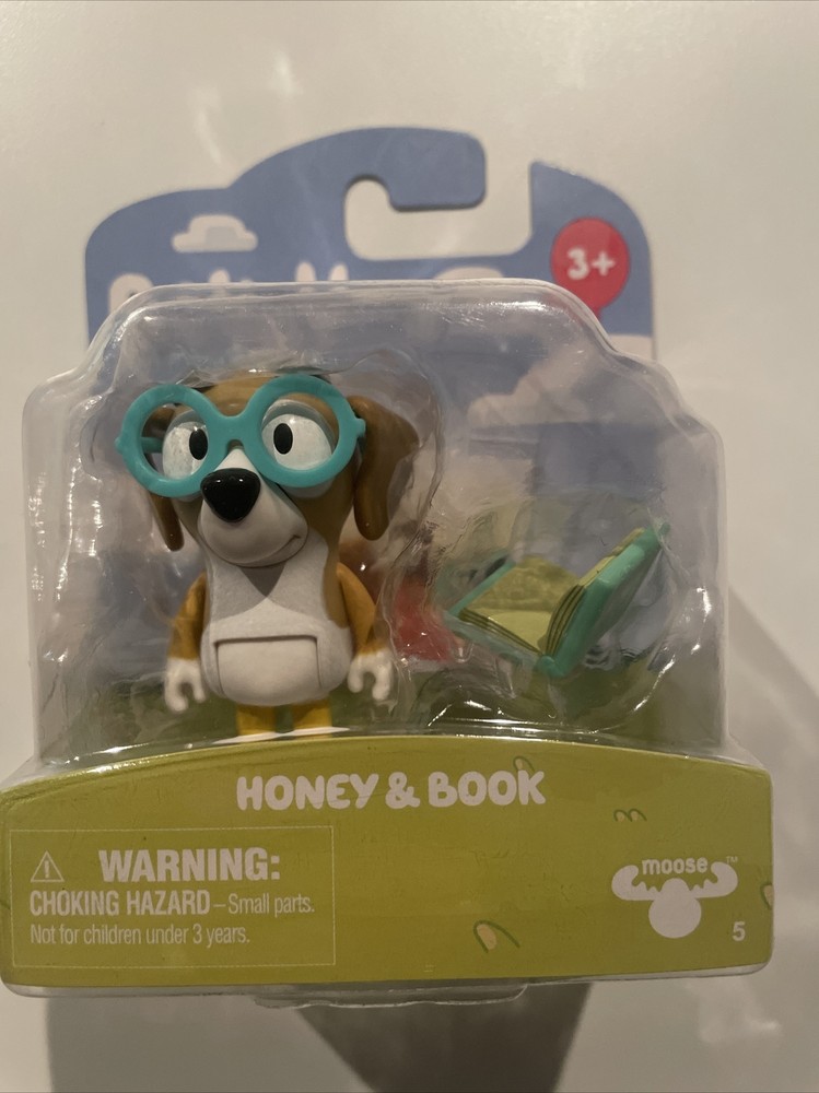 Bluey Story Starters – Honey & Book 2” Action Figure New In Original Packaging