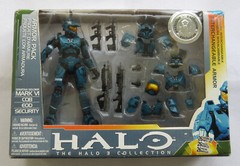 Halo 3 McFarlane Spartan Teal Armor Pack Mark VI CQB EOD Security PACKAGE ERROR