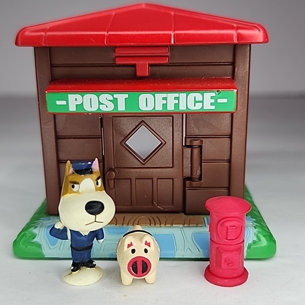 2001 Animal Crossing Let’s Make a Forest Post Office Figure Furniture Lot of 3