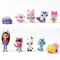 10pcs/set Gabby’s Dollhouse Action Figure Cute Doll Collection Model Toys