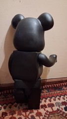 Authentic Bearbrick 1000% Black Basic 70cm Medicom Toy Good Condition No Box