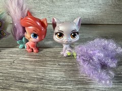 Disney Princess Palace Pets Figure Toy Furry Tail Crown Lot of 6 Cats Bunny Pony