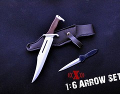 ❶❶1/6 Arrow Set First Blood / Rambo Knife for 12″ Figure hot toys narrow body❶❶