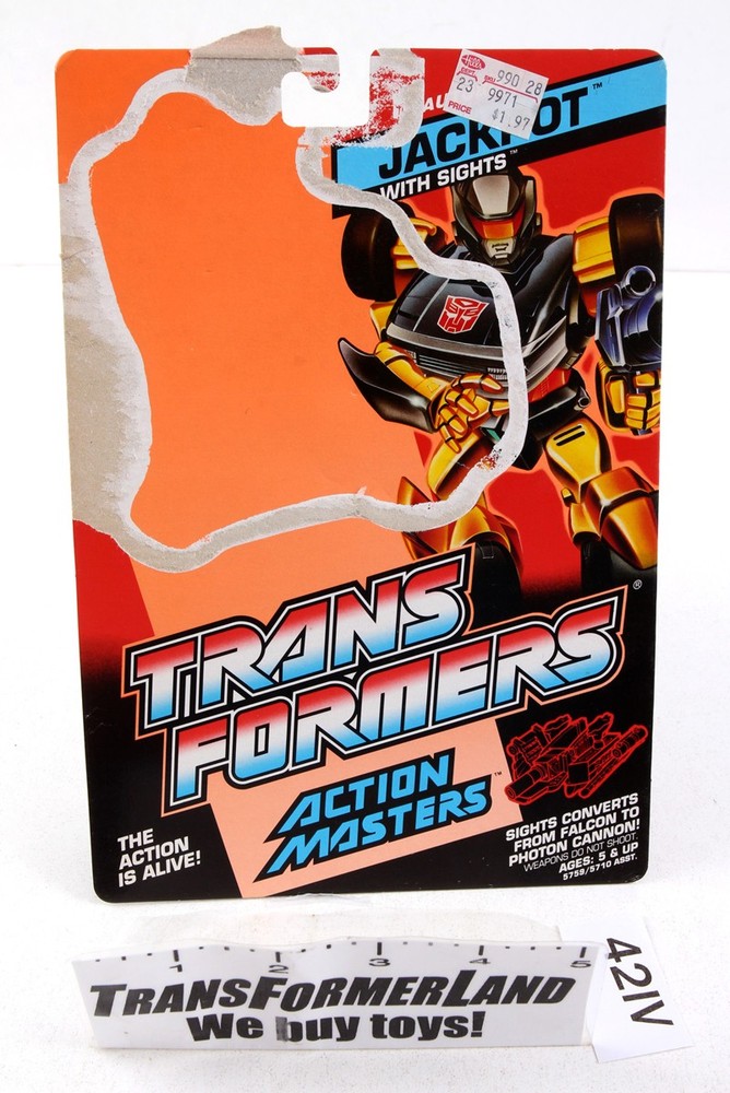 Transformers G1 Action Masters Jackpot Card Action Masters 1990 Vintage