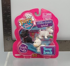 Puppy In My Pocket Dog Figure 6x Set Terrier + Companion Breeds 2009 Version NEW