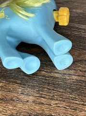 MY LITTLE PONY G1 DANCE N PRANCE DJ HASBRO BLUE W/ YELLOW MANE TAIL SPINS