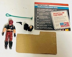 GI Joe 1984 Zartan V1 Complete + Chameleon Swamp Skier 100% File Card Blueprints