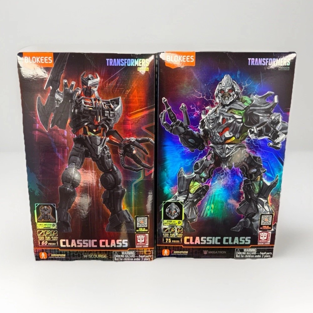 BLOKEES TRANSFORMERS CLASSIC CLASS MEGATRON & SCOURGE 2007 Movie 2 Figures