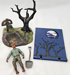 Universal Studios Monsters THE WOLF MAN Figure Cemetary Diorama 2003 Jakks
