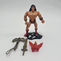 Vintage 1992 Hasbro Conan The Adventurer 7” Action Figure with Weapons and Stand