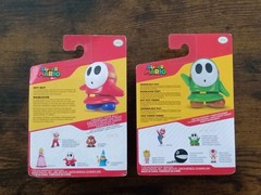 9-PK SHY GUY 4″ + 2.5″ Super Mario Nintendo Black Light Blue Green Red Yellow