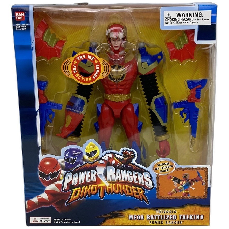 Power Rangers Dino Thunder TRIASSIC Mega Battlized Talking 12″ Figure 2004 New