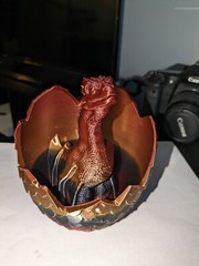 Game of Thrones inspired Drogon The Dragon inside an Egg 3D Print