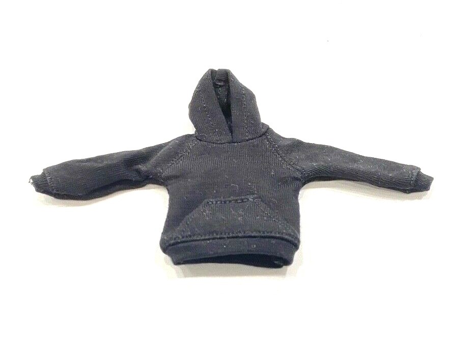MO-HDST-BK: 1/12 Black slim fit hoodie for 6″ SHF Figma Damtoys slim body