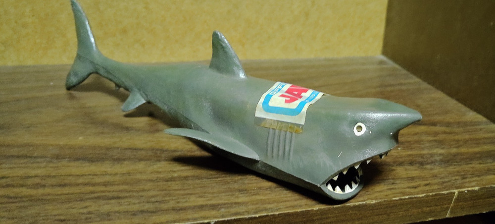 Chemtoy Official JAWS Shark w/sticker 1975 70s vintage Jaws movie